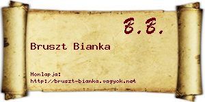 Bruszt Bianka névjegykártya