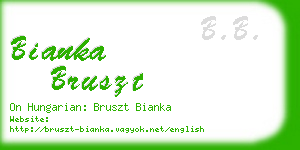 bianka bruszt business card